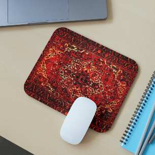 Mousepad tapete oriental - design ousado em cores quentes