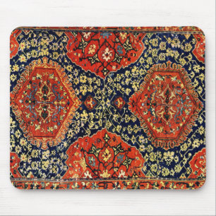 Mousepad tapete oriental em azul&laranja