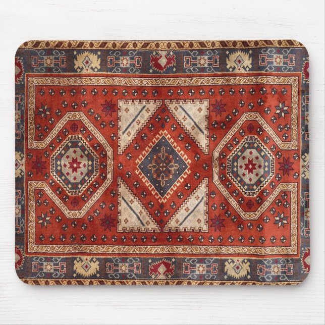 Mousepad Tapete Persa Turco Oriental Vermelho (Frente)