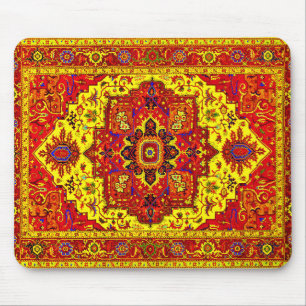 Mousepad TAPETE PERSA - vermelho & amarelo