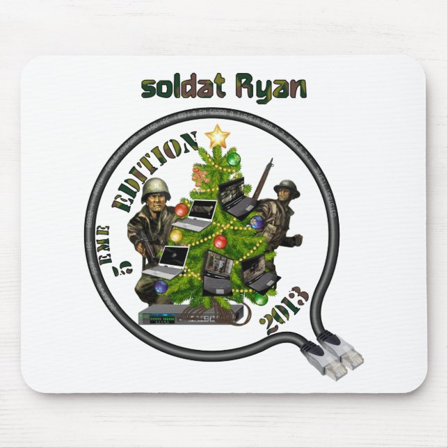 Mousepad Tapete rato LAN de Natal soldado Ryan (Frente)