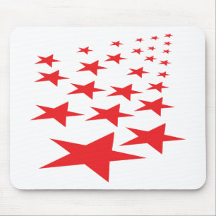 Mousepad tapete vermelho das estrelas