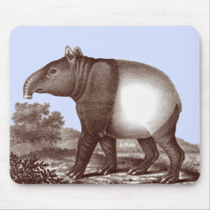 Mousepad Tapir do Malay em um fundo da paisagem