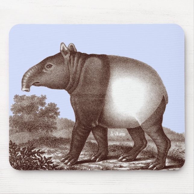 Mousepad Tapir do Malay em um fundo da paisagem (Frente)