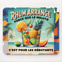 Tapis de souris arrangé au rhum tropical