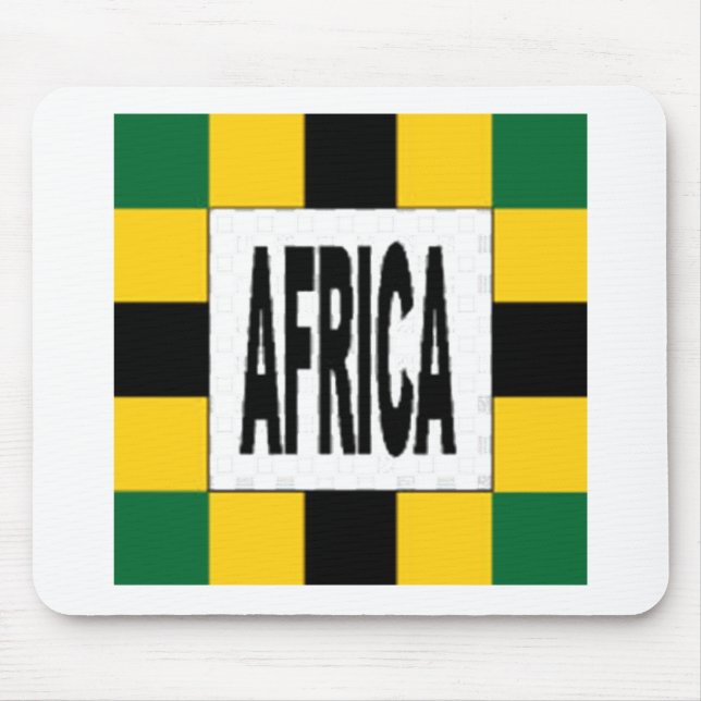 Mousepad Tapis de souris blanc Design AFRICA (Frente)