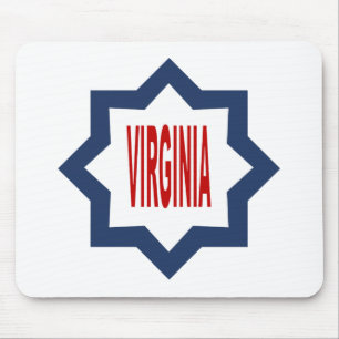 Mousepad Tapis de souris blanc Etoile 8 VIRGINIA