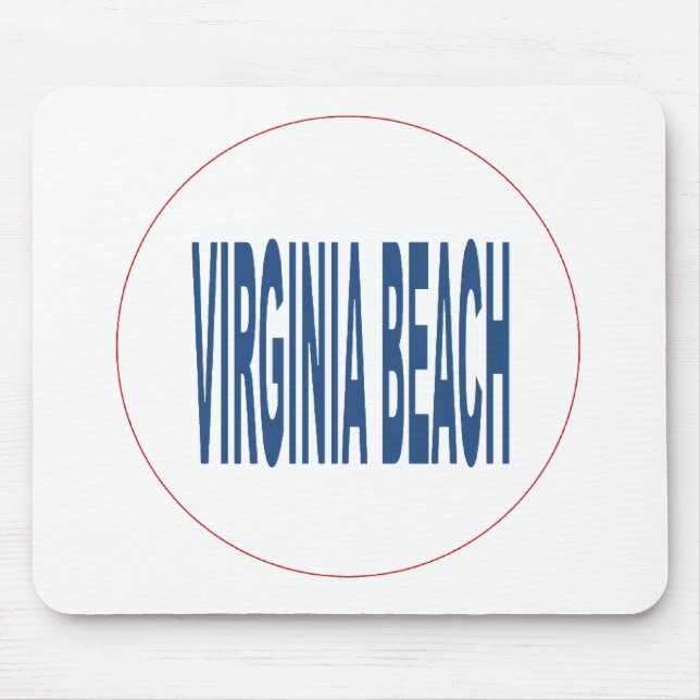 Mousepad Tapis de souris blanc VIRGINIA BEACH (Frente)