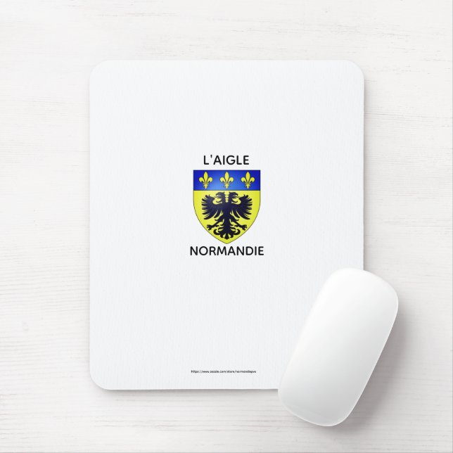 Mousepad Tapis de souris - blason de L'Aigle - Normandie (Com mouse)