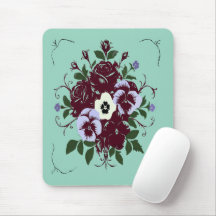 Tapis de Souris Botanique - Bouquet de Viollettes