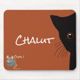 Mousepad Tapis De Souris chat noir et souris