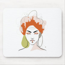 Tapis de souris dessin femme "She World"