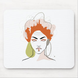 Mousepad Tapis de souris dessin femme "She World"