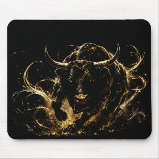 Mousepad Tapis de Souris Élégant Taureau de Feu