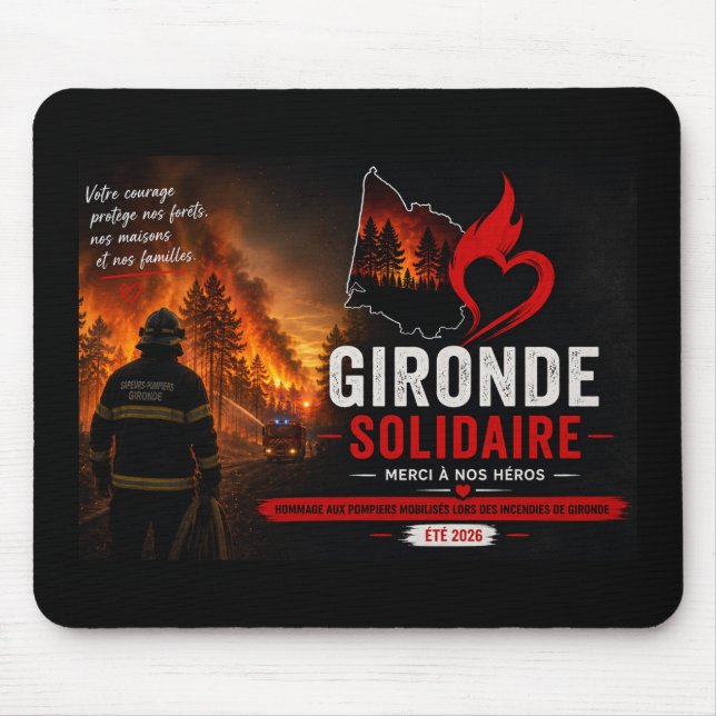 Mousepad Tapis de souris Heros de Gironde (Frente)