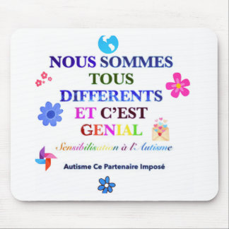 Mousepad Tapis de souris sensibilisation à l'autisme