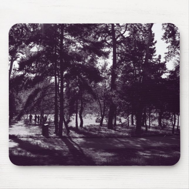 Mousepad Tarde no Parque (Tonelada Roxa BW) (Frente)