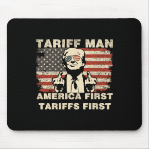 Mousepad Tarifa Homem Funny Trump Tarrifs Memória América P