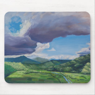 Mousepad Taro Fields Hanalei Hawaii Oil Painting