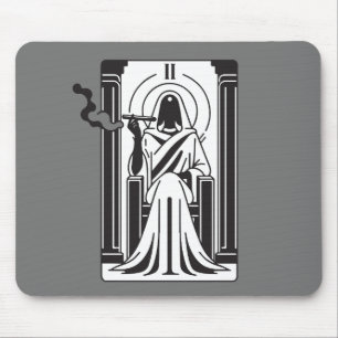 Mousepad Tarot Alta Sacerdotisa Fumo de Maconha Oculto