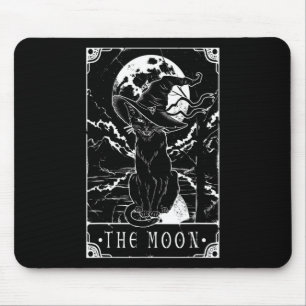 Mousepad Tarot Card Crescent Moon E Black Cat Witat Hat
