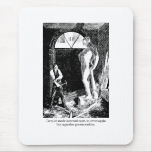 Mousepad Tarquin e o gnomo do jardim