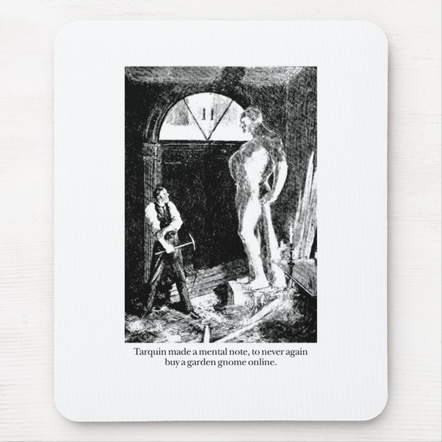 Mousepad Tarquin e o gnomo do jardim (Frente)