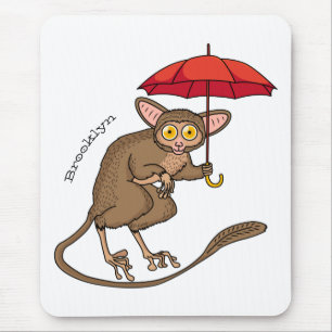 Mousepad Tarsier bonito com ilustração de desenho de dese