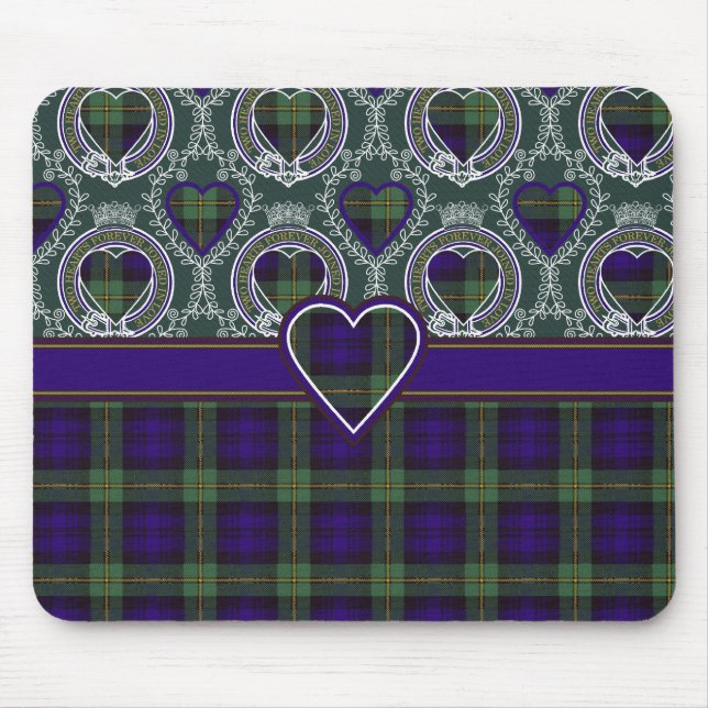 Mousepad Tartan do Scottish da xadrez do clã de Gordon (Frente)