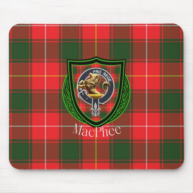 Mousepad Tartan e Brasão do Clã Escocês MacPhee (Frente)