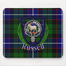 Tartan e Brasão do Clã Escocês Russell