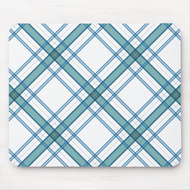 Mousepad Tartan em turquesa (Frente)
