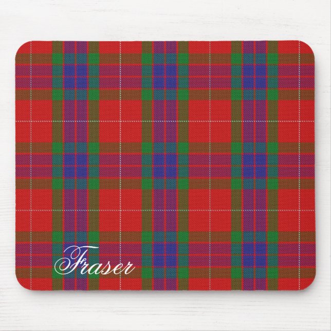 Mousepad Tartan escocês majestoso de Fraser do clã (Frente)