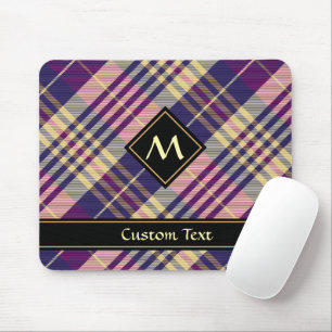 Mousepad Tartan roxo, Dourado e azul