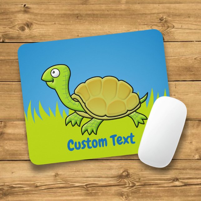 Mousepad Tartaruga de desenho animado para apoio de rato (Criador carregado)