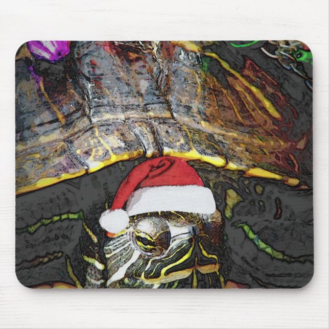 Mousepad Tartaruga de Natal (Frente)