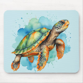 Mousepad Tartaruga de Pintura Cura