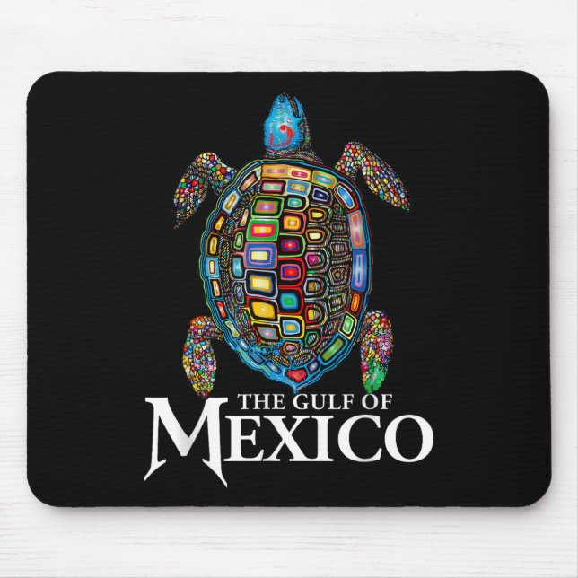 Mousepad Tartaruga Do Mar Gráfico Do Golfo Do México Nunca  (Frente)