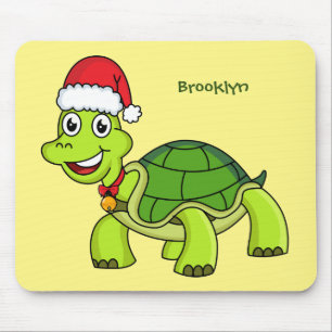 Mousepad Tartaruga feliz bonita vestindo chapéu de Papai N