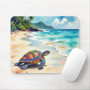 Mousepad Tartaruga Marinha Aquarela