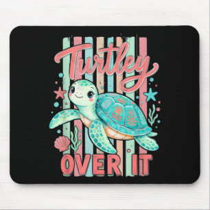 Mousepad Tartaruga Marinha de Verão Sarcastico Engraçado Cu