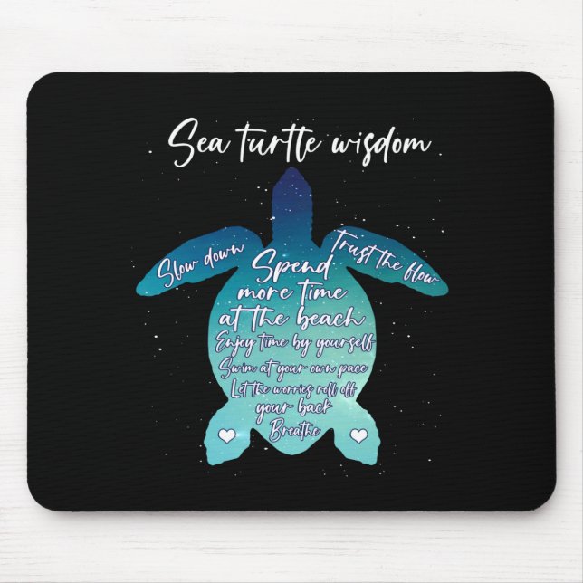 Mousepad Tartaruga marinha Sabedoria Mar Tartaruga Amor (Frente)