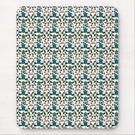 Mousepad Tartaruga Marinha Tropical Padrão Floral | Oceano