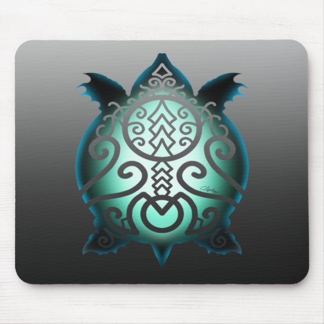 Mousepad Tartaruga Silhouper Flores (Frente)