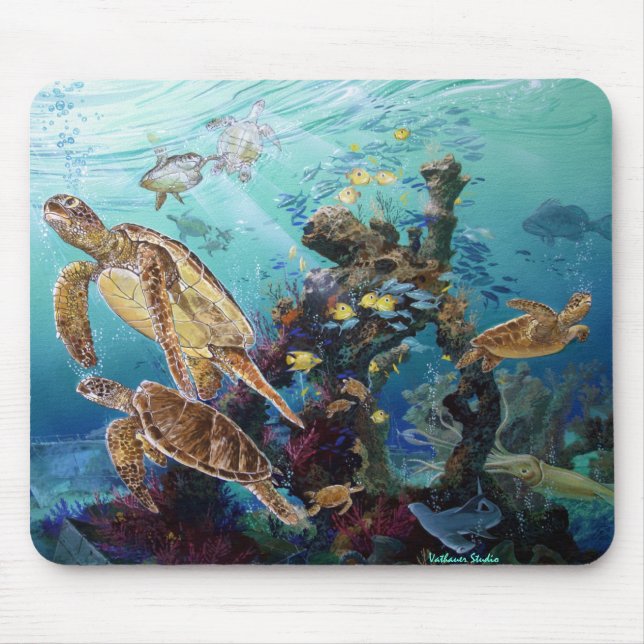 Mousepad Tartarugas de mar (Frente)