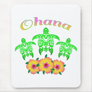 Mousepad Tartarugas do Mar Verde Ohana Havaiana