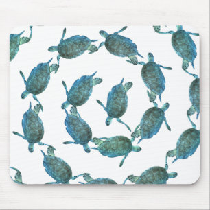 Mousepad Tartarugas Marinhas Azul Turquesa Oceano Praia Ele