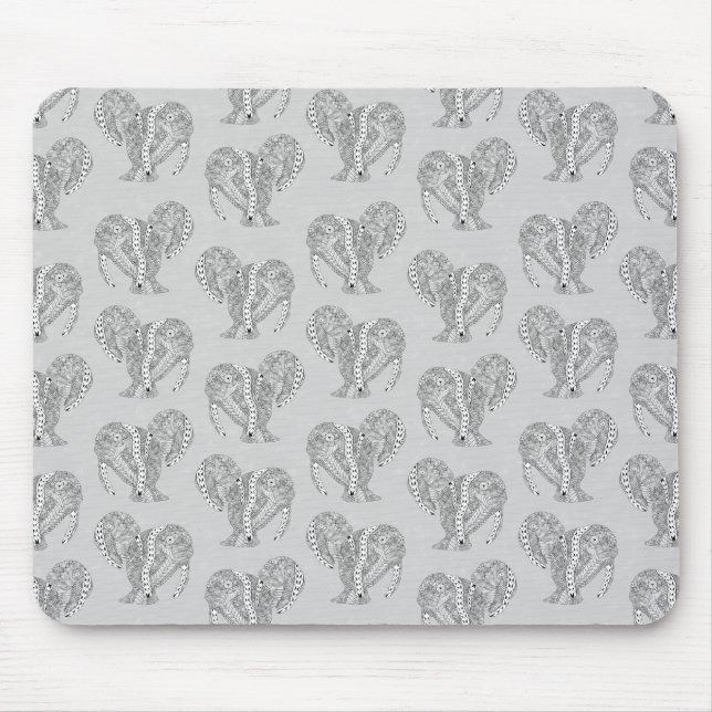 Mousepad Tatuadores de preto e branco (Frente)