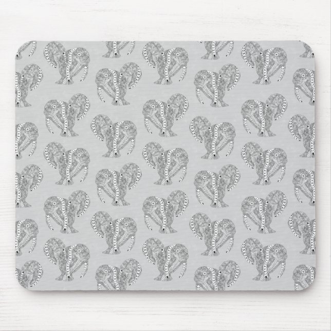 Mousepad Tatuadores de preto e branco (Frente)