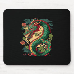 Mousepad Tatuagem de Dragões Japoneses Dragões Chineses